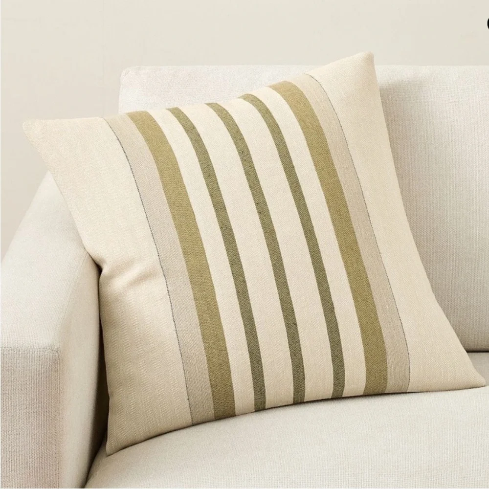 Pottery Barn Owen Striped Pillow Cover 22sq #1 NWOT